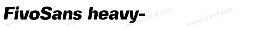 FivoSans heavy字体转换